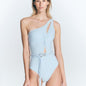 Pam Gingham Baby Blue Swimsuit -Swimsuit Moeva