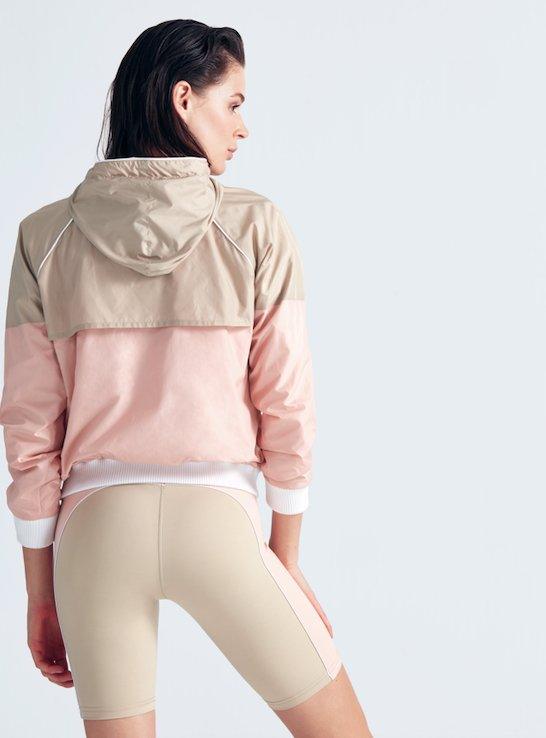 Parker Beige/Pink Jacket | Moeva | Activewear | Each week unveils new pieces—luxury swimwear, fluid resort silhouettes, and elevated summer-to-evening essentials designed to carry you from coastal escapes to city nights.