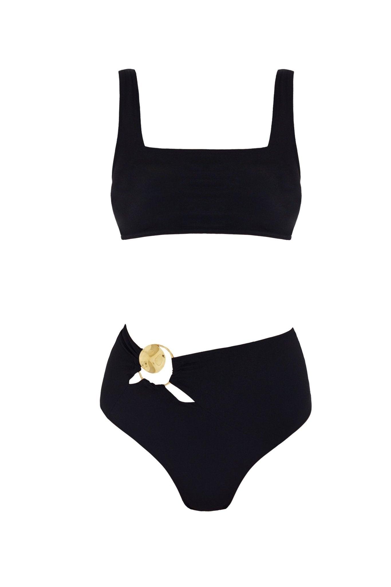 Patrizia Black Square Neck High Waist Bikini Set | Moeva | Bikini Sets | Each week unveils new pieces—luxury swimwear, fluid resort silhouettes, and elevated summer-to-evening essentials designed to carry you from coastal escapes to city nights.
