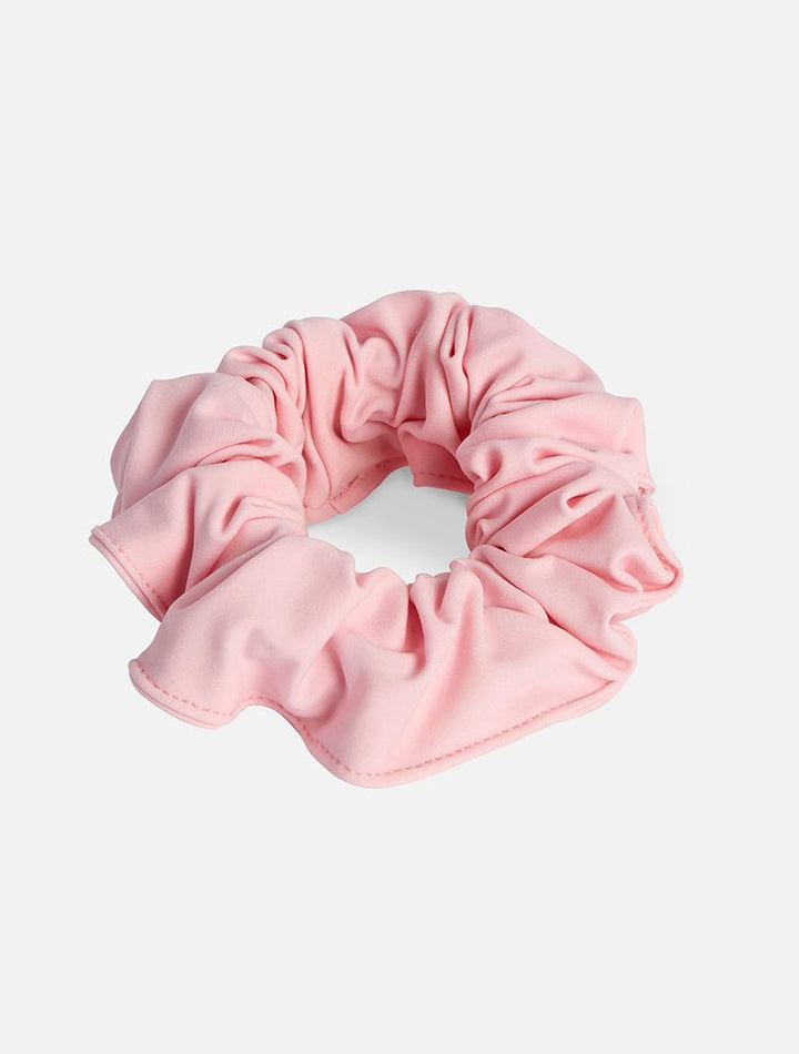 Front View: Peggy Pink Scrunchie - MOEVA Luxury Swimwear, Swimwear Fabric, Knot Details at Front, Soft & Smooth, Stretchy	, MOEVA Luxury Swimwear