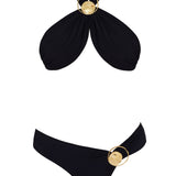 Piera Black Halter Mid Coverage Bikini Set | Moeva | Bikini Sets | Each week unveils new pieces—luxury swimwear, fluid resort silhouettes, and elevated summer-to-evening essentials designed to carry you from coastal escapes to city nights.