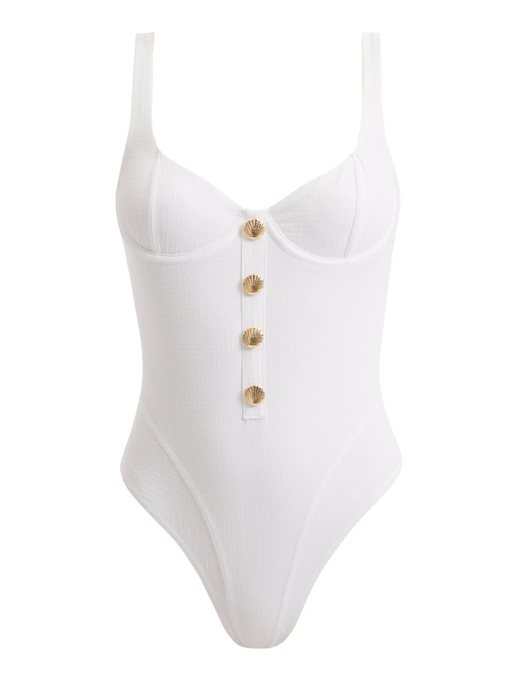 Reva White Swimsuit -Swimsuit Moeva