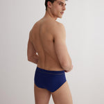 Ricardo Blue/Grey/Baby Blue Quick Dry Swim Briefs with Drawcord | Moeva | Briefs | Each week unveils new pieces—luxury swimwear, fluid resort silhouettes, and elevated summer-to-evening essentials designed to carry you from coastal escapes to city nights.
