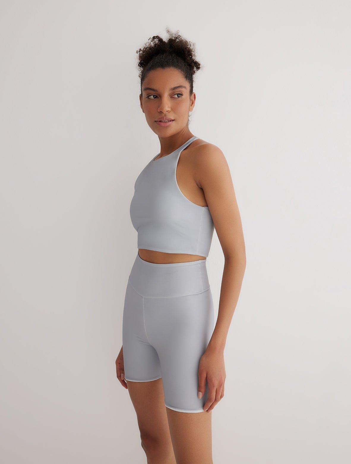 Rocco Grey/White Reversible Shorts | Moeva | Women Beachwear Shorts | Each week unveils new pieces—luxury swimwear, fluid resort silhouettes, and elevated summer-to-evening essentials designed to carry you from coastal escapes to city nights.