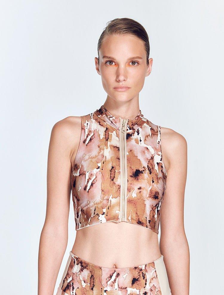 Rosalie Floral Abstract Bra | Moeva | Activewear | Each week unveils new pieces—luxury swimwear, fluid resort silhouettes, and elevated summer-to-evening essentials designed to carry you from coastal escapes to city nights.