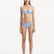 Salila Baby Blue Bikini Set showcasing the balconette style and wavy texture.