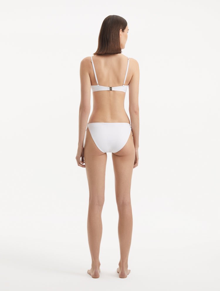 Salila White Bikini Bottom -Bikini Bottom Moeva