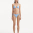 Sarita Baby Blue Bikini Bottom showcasing the low-waist design and intricate stitching details.