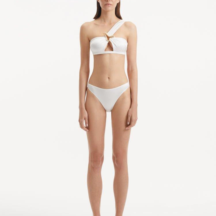Sereia White Mid Coverage Bikini Bottom | Moeva | Bikini Bottom | Each week unveils new pieces—luxury swimwear, fluid resort silhouettes, and elevated summer-to-evening essentials designed to carry you from coastal escapes to city nights.