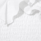 Close-up of the ruffle details and fabric texture, emphasizing the quality and fun design.