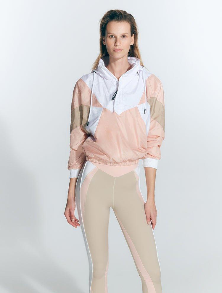 Virginia Pink/Nude/White Jacket | Moeva | Activewear | Each week unveils new pieces—luxury swimwear, fluid resort silhouettes, and elevated summer-to-evening essentials designed to carry you from coastal escapes to city nights.