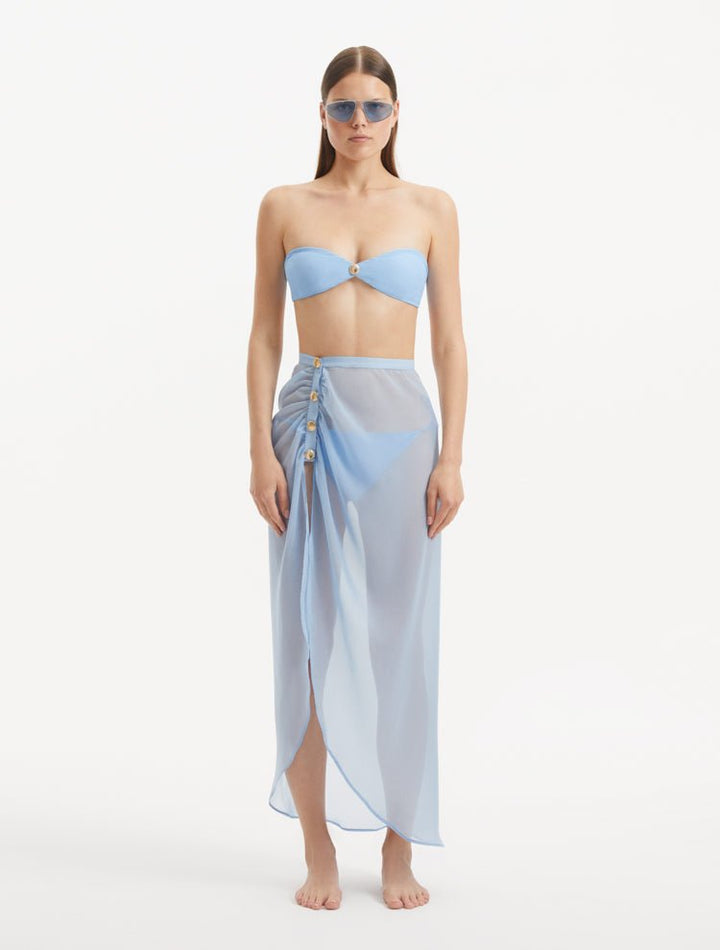 Xander Baby Blue Skirt -Beachwear Skirts Moeva