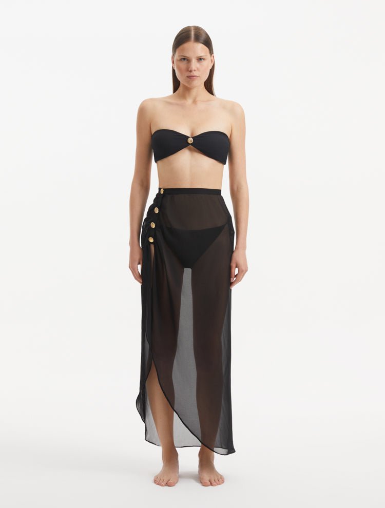 Xander Black Skirt -Beachwear Skirts Moeva