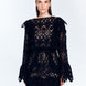 Zhen Black Lace Midi Dress with Ruffle Detail | Moeva | Beachwear Dresses | Each week unveils new pieces—luxury swimwear, fluid resort silhouettes, and elevated summer-to-evening essentials designed to carry you from coastal escapes to city nights.